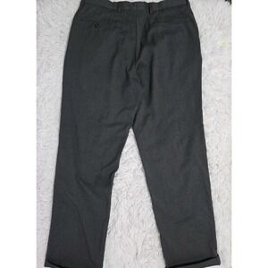 Jos A Bank Signature Collection Size 36 Dark Gray Unhemmed 100% Wool Dress Pants
